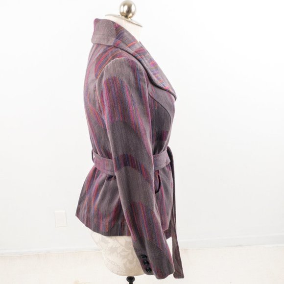 Anthropologie 6 Cotton Rainbow Tapestry Jacket - Picture 5 of 10